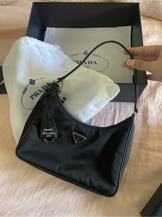 Prada Handbags - Prada Black Nylon Shoulder Bag 2005